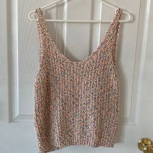 NWT Jun and Ivy crotchet tank with twist detail in the back size Large